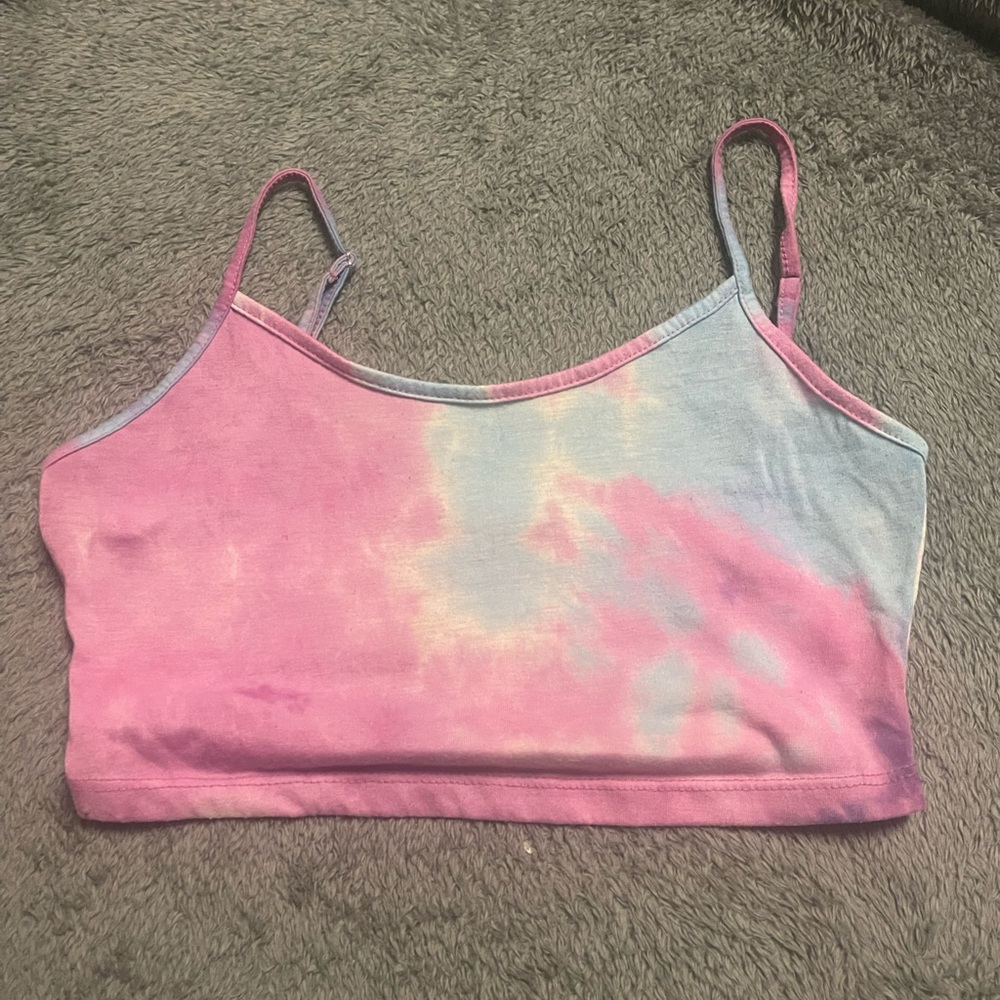 Tie dye tank crop top